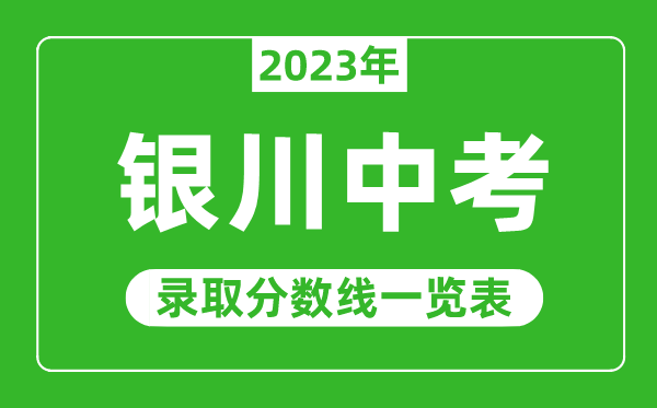 2023年銀川中考錄取分?jǐn)?shù)線,銀川市各高中錄取分?jǐn)?shù)線一覽表