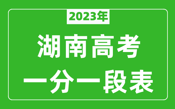 2023年湖南高考一分一段表(物理類+歷史類)