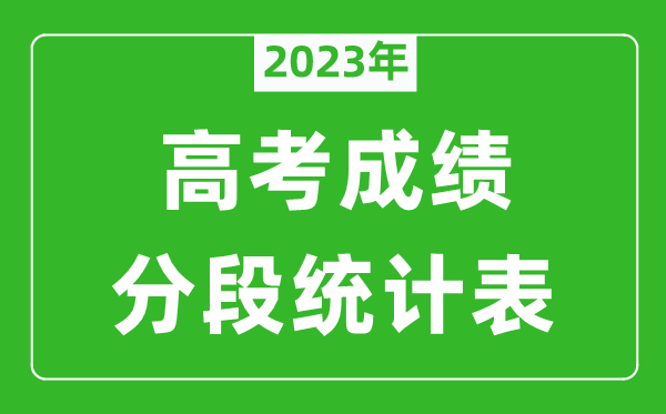 2023年全國(guó)高考成績(jī)分段統(tǒng)計(jì)表（完整版）,各地高考一分一段表