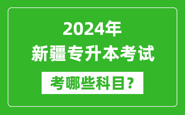 2024年新疆專升本需要考哪些科目？