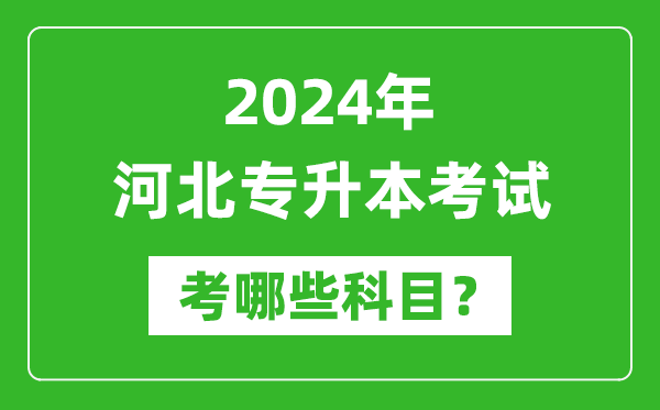 2024年河北專升本需要考哪些科目？