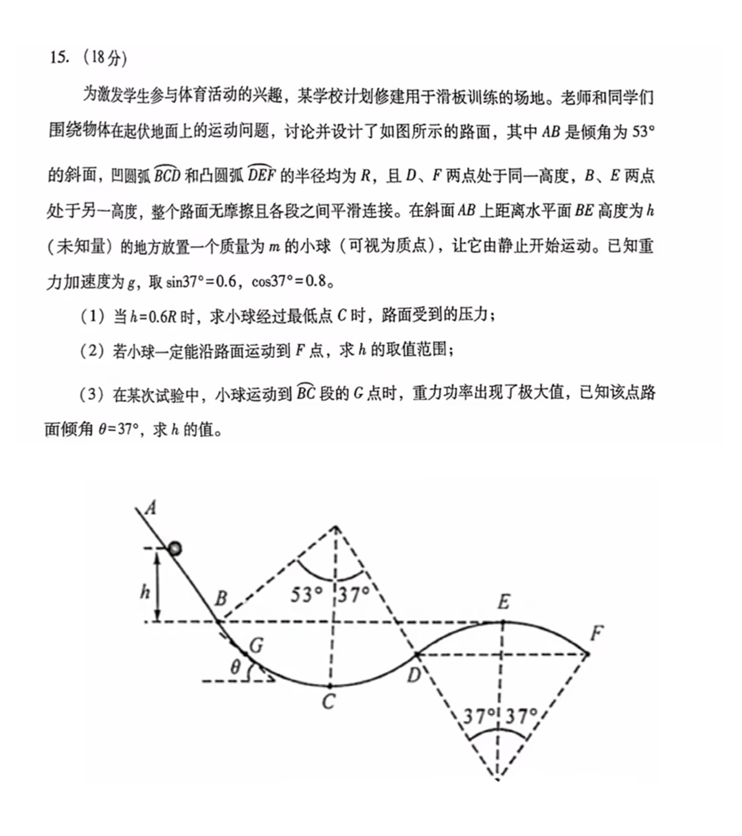 新高考2024九省聯(lián)考物理試卷及答案解析