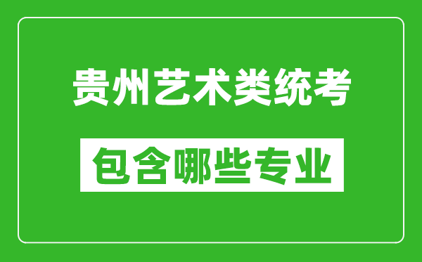 貴州藝術類統(tǒng)考包含哪些專業(yè)？