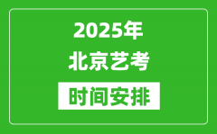 2025年北京藝考時間具體是什么時候？