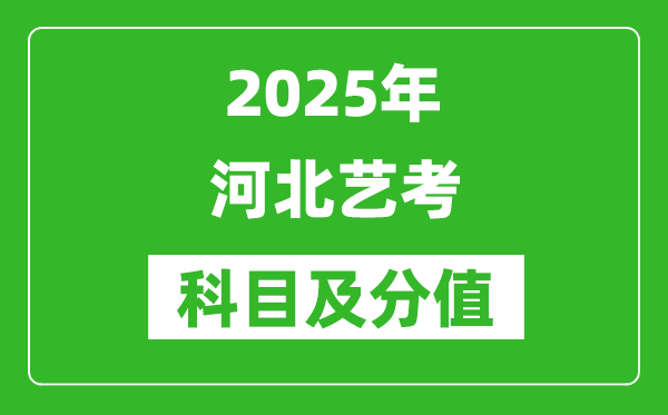 2025年河北藝考科目及分值設(shè)置,河北藝考滿分是多少