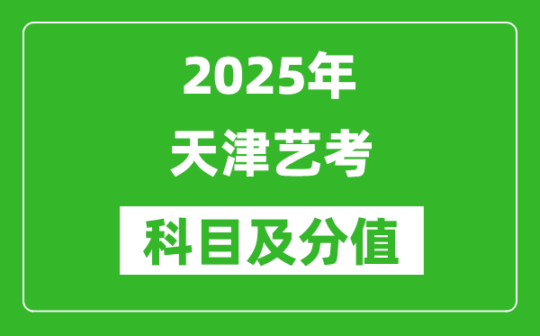 2025年天津藝考科目及分值設置,天津藝考滿分是多少