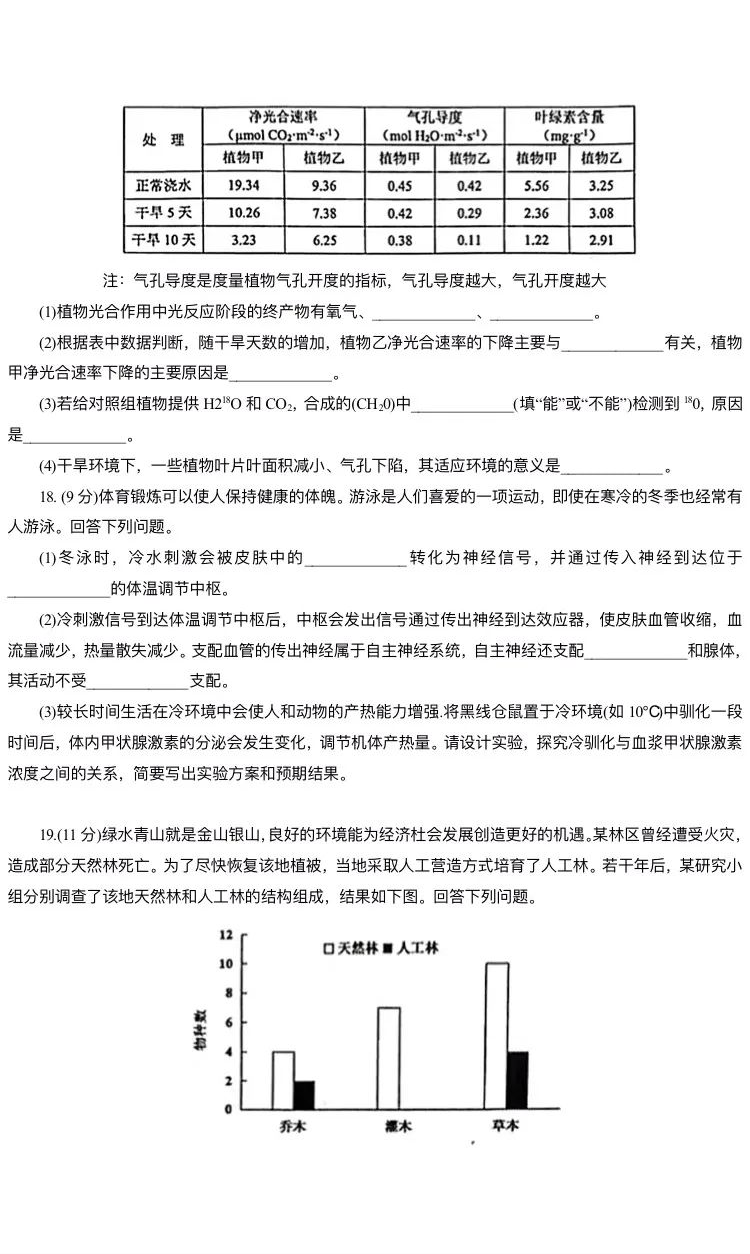 新高考2024七省聯(lián)考生物試卷及答案解析