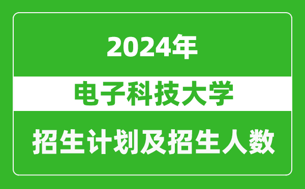 電子科技大學2024年在海南的招生計劃及招生人數(shù)