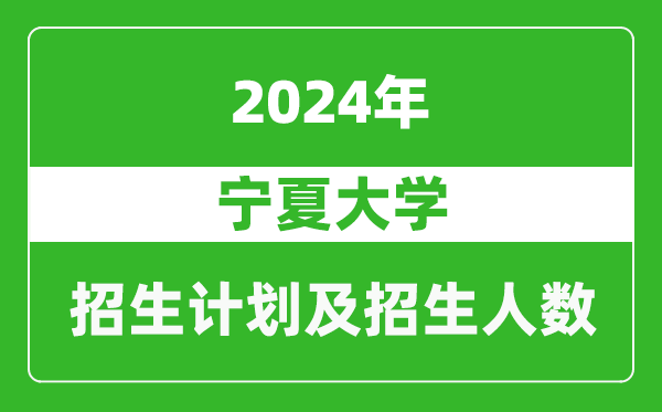 寧夏大學2024年在寧夏的招生計劃及招生人數(shù)