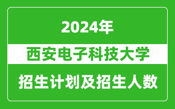 西安電子科技大學(xué)2024年在青海的招生計劃及招生人數(shù)