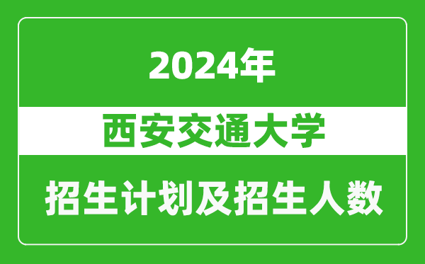 西安交通大學(xué)2024年在青海的招生計(jì)劃及招生人數(shù)