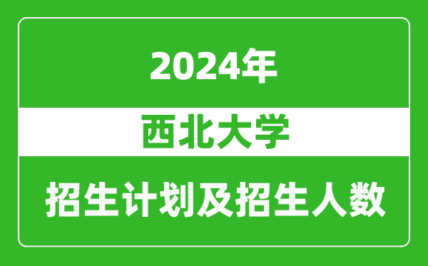 西北大學(xué)2024年在青海的招生計劃及招生人數(shù)