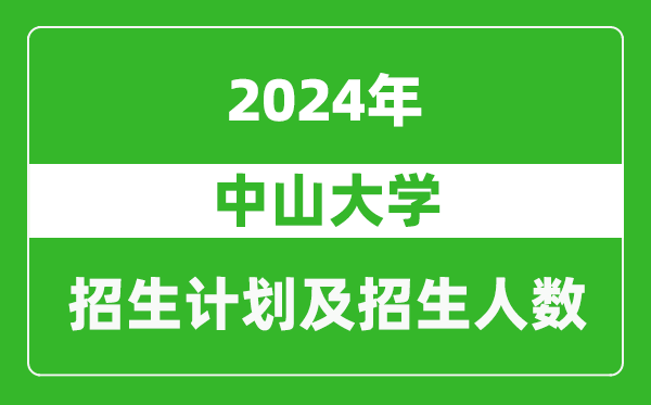 中山大學(xué)2024年在青海的招生計(jì)劃及招生人數(shù)