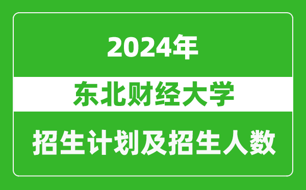 東北財經(jīng)大學(xué)2024年在甘肅的招生計劃及招生人數(shù)