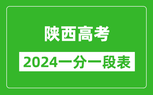 陜西高考分?jǐn)?shù)線2024年一分一段表（文科+理科）