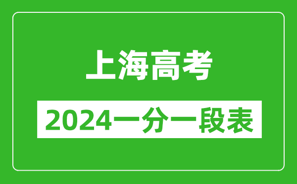 上海高考分?jǐn)?shù)線2024年一分一段表（高考成績分?jǐn)?shù)段）