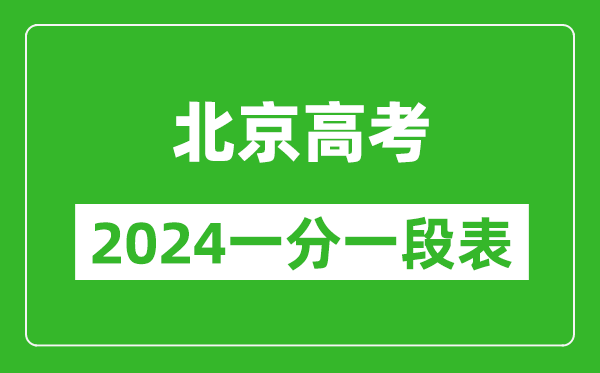 北京高考分?jǐn)?shù)線2024年一分一段表（高考成績分?jǐn)?shù)段）