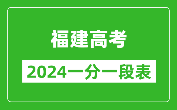 福建高考分?jǐn)?shù)線2024年一分一段表（物理類+歷史類）