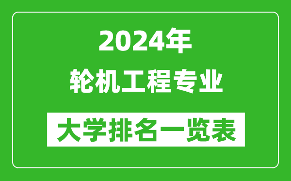 2024年全國輪機工程專業(yè)大學(xué)排名一覽表