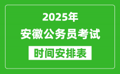 2025年安徽公務(wù)員考試時(shí)間表_什么時(shí)候開考