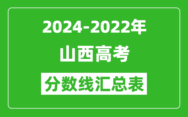 山西2024-2022近三年高考分?jǐn)?shù)線匯總表(2025參考)