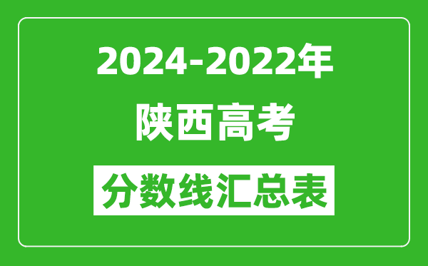 陜西2024-2022近三年高考分數(shù)線匯總表(2025參考)