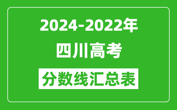 四川2024-2022近三年高考分數(shù)線匯總表(2025參考)