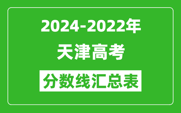 天津2024-2022近三年高考分數線匯總表(2025參考)