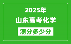 2025年山東高考化學(xué)滿分多少分_山東高考化學(xué)題型分布