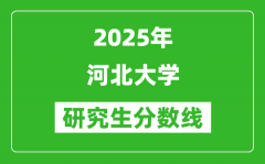 2025年河北大學(xué)研究生分?jǐn)?shù)線一覽表（含2024年歷年）